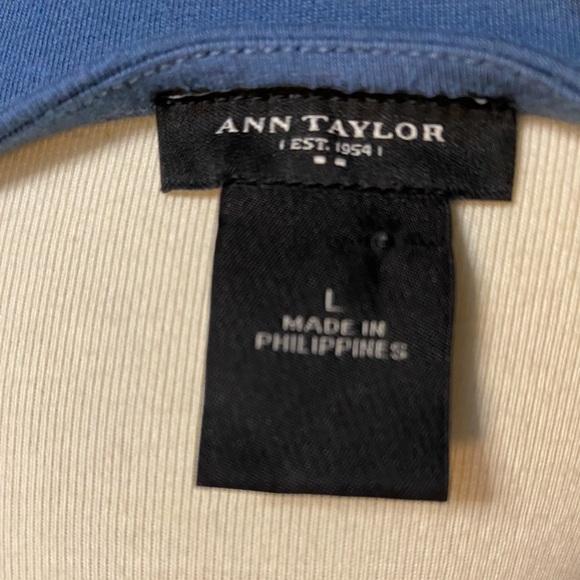 Ann Taylor Blue Draped Blouse - Picture 4 of 5